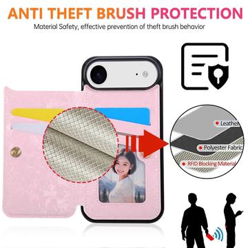 iPhone Air Cover med blomsterprint og RFID-kortholder - Roser