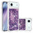iPhone Air Glitter Quicksand TPU Cover - Lilla hjerter