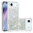 iPhone Air Glitter Quicksand TPU Cover - Sølvhjerter