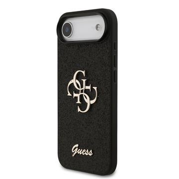 iPhone Air Guess Fixed Glitter 4G Metal Logo Cover - Sort