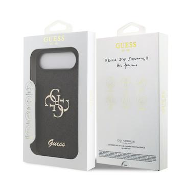 iPhone Air Guess Fixed Glitter 4G Metal Logo Cover - Sort