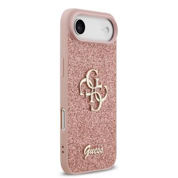 iPhone Air Guess Fixed Glitter 4G Metal Logo Cover - Pink