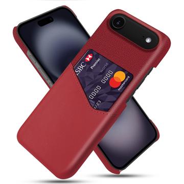 iPhone Air KSQ Cover med Kortholder - Rød