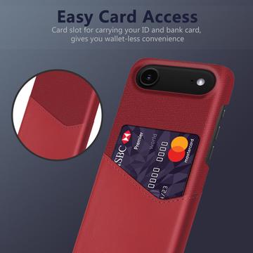 iPhone Air KSQ Cover med Kortholder - Rød
