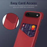iPhone Air KSQ Cover med Kortholder - Rød