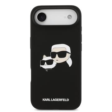 iPhone Air Karl Lagerfeld Double Heads MagSafe cover i flydende silikone - sort
