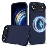 iPhone Air Liquid Silikone Cover - MagSafe Kompatibel - Mørkeblå