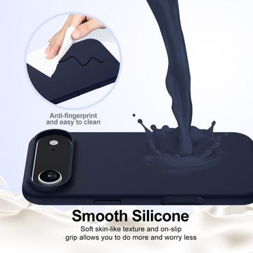 iPhone Air Liquid Silikone Cover - MagSafe Kompatibel - Mørkeblå