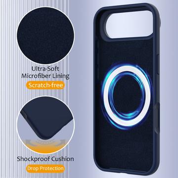 iPhone Air Liquid Silikone Cover - MagSafe Kompatibel - Mørkeblå