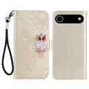 iPhone Air Ugle Rhinsten Pung - Guld
