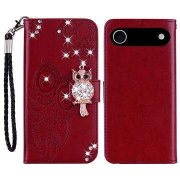 iPhone Air Ugle Rhinsten Pung - Rød
