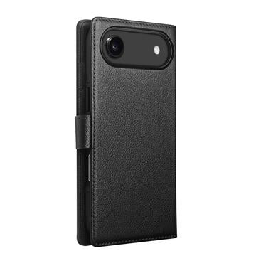iPhone Air Qialino 2-i-1 aftagelig pung læderetui - MagSafe-kompatibel - Sort