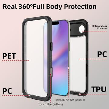 iPhone Air Redpepper FS IP68 Vandtæt Cover - Sort