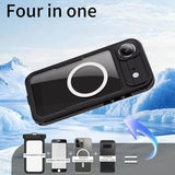 iPhone Air Redpepper IP68 Magnetisk Vandtæt Cover - Sort