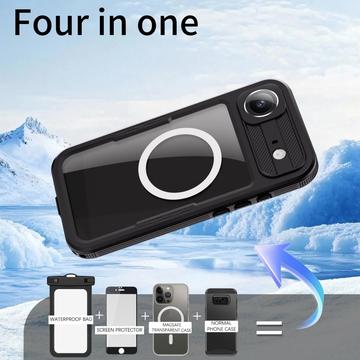 iPhone Air Redpepper IP68 Magnetisk Vandtæt Cover - Sort