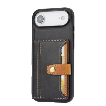 iPhone Air Retro Style Cover med Pung - Sort