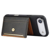 iPhone Air Retro Style Cover med Pung - Sort