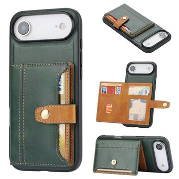 iPhone Air Retro Style Cover med Pung - Grøn