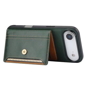 iPhone Air Retro Style Cover med Pung - Grøn