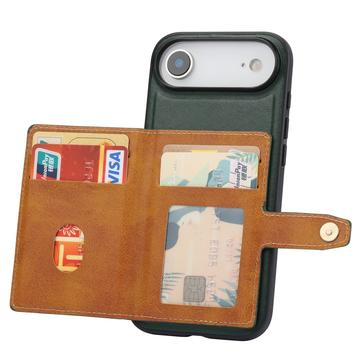 iPhone Air Retro Style Cover med Pung - Grøn