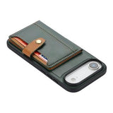 iPhone Air Retro Style Cover med Pung - Grøn