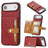 iPhone Air Retro Style Cover med Pung - Rød
