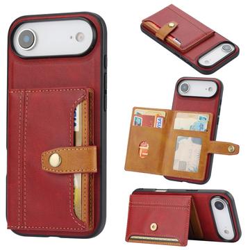 iPhone Air Retro Style Cover med Pung - Rød