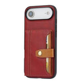 iPhone Air Retro Style Cover med Pung - Rød