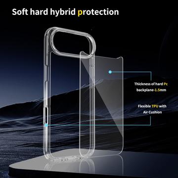 iPhone Air Ridsefast Hybrid Cover - Gennemsigtig