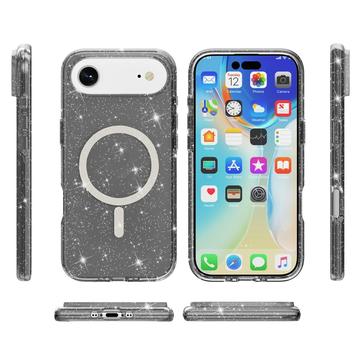 iPhone Air Stylish Glitter Series Hybrid Cover - MagSafe kompatibel - Sort