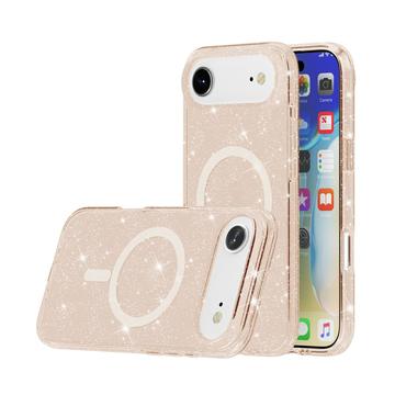 iPhone Air Stylish Glitter Series Hybrid Cover - MagSafe kompatibel - Guld