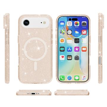 iPhone Air Stylish Glitter Series Hybrid Cover - MagSafe kompatibel - Guld