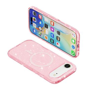 iPhone Air Stylish Glitter Series Hybrid Cover - MagSafe kompatibel - Pink