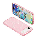 iPhone Air Stylish Glitter Series Hybrid Cover - MagSafe kompatibel - Pink