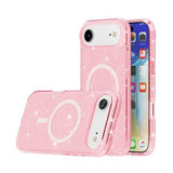 iPhone Air Stylish Glitter Series Hybrid Cover - MagSafe kompatibel - Pink