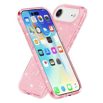 iPhone Air Stylish Glitter Series Hybrid Cover - MagSafe kompatibel - Pink