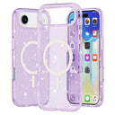 iPhone Air Stylish Glitter Series Hybrid Cover - MagSafe kompatibel - Lilla