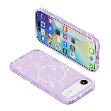 iPhone Air Stylish Glitter Series Hybrid Cover - MagSafe kompatibel - Lilla