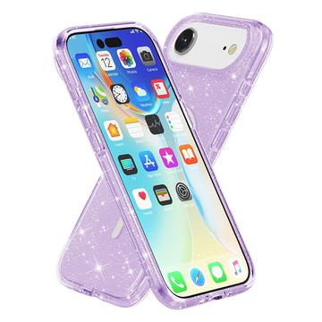 iPhone Air Stylish Glitter Series Hybrid Cover - MagSafe kompatibel - Lilla