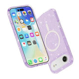 iPhone Air Stylish Glitter Series Hybrid Cover - MagSafe kompatibel - Lilla
