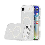 iPhone Air Stylish Glitter Series Hybrid Cover - MagSafe kompatibel - Hvid
