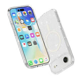 iPhone Air Stylish Glitter Series Hybrid Cover - MagSafe kompatibel - Hvid