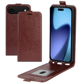 iPhone Air Vertikal Flip Etui med Kortholder - Brun