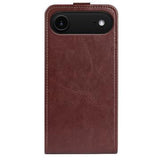 iPhone Air Vertikal Flip Etui med Kortholder - Brun