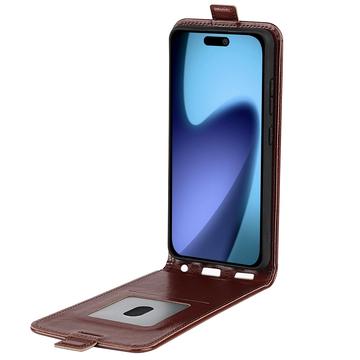 iPhone Air Vertikal Flip Etui med Kortholder - Brun