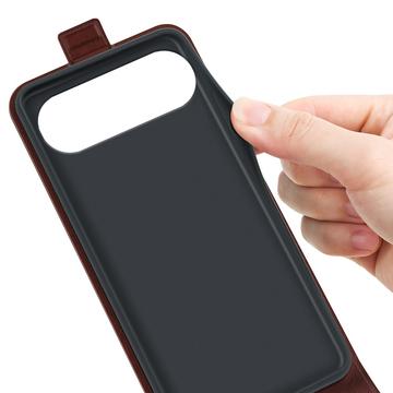 iPhone Air Vertikal Flip Etui med Kortholder - Brun