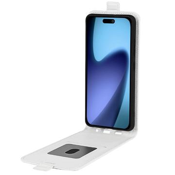 iPhone Air Vertikal Flip Etui med Kortholder - Hvid