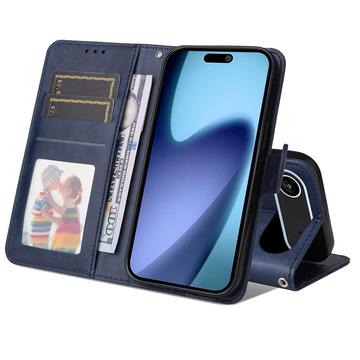 iPhone Air Pung Etui med Stativ - blå