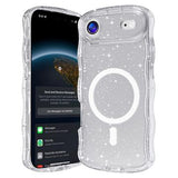 iPhone Air Wave-Edge Laser Glitter MagSafe Cover - Klar
