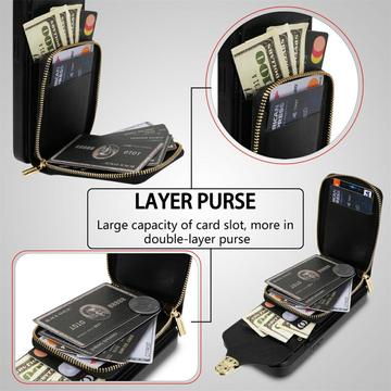 iPhone 17 Alt-i-et cover med pung og rem - Sort
